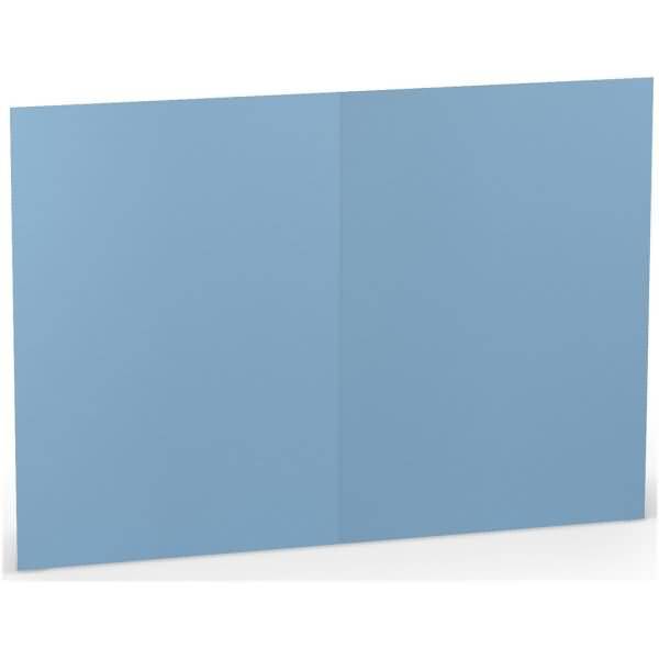 Doppelkarte B6 hoch Dunkelblau