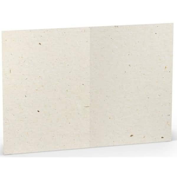 Doppelkarte B6 hoch Terra Vanilla