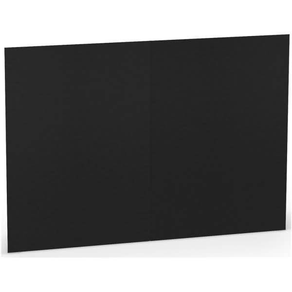 Doppelkarte B6 hoch Schwarz