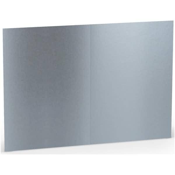 Doppelkarte B6 hoch Silber