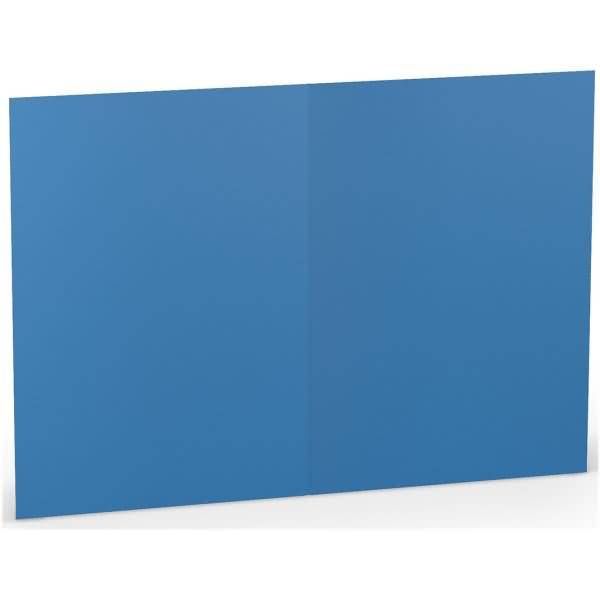 Doppelkarte B6 hoch Stahlblau