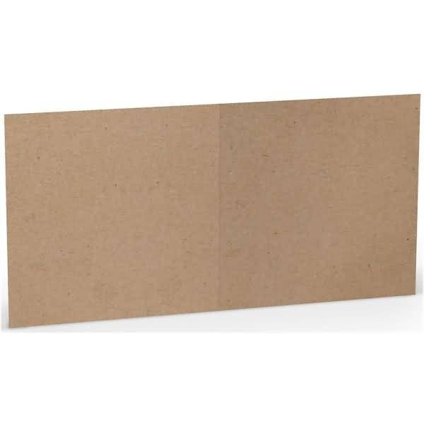 Doppelkarte 15,7x15,7cm Kraft