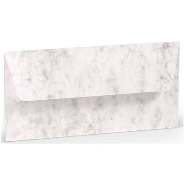 Briefumschlag Haftklebung DL Seidenfutter Grau Marmora