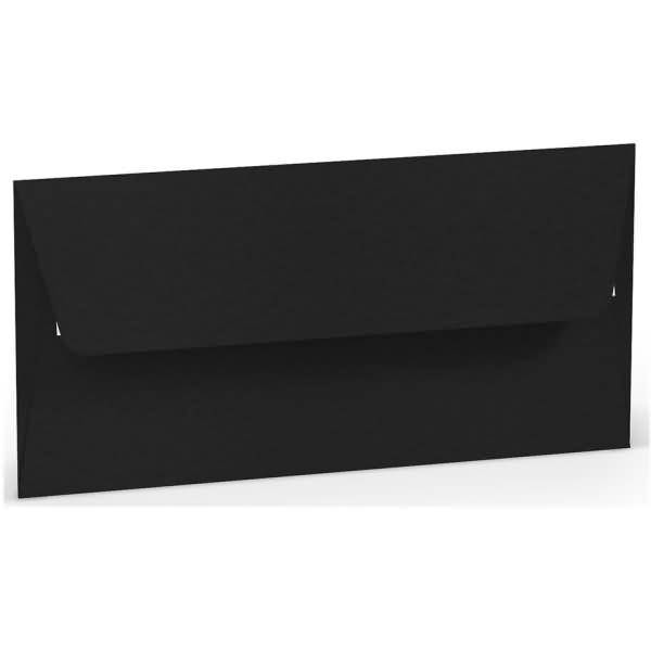 Briefumschlag Haftklebung DL Seidenfutter Schwarz