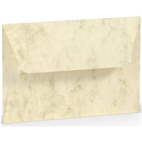 Briefumschlag Haftklebung C6 Seidenfutter Chamois Marmora