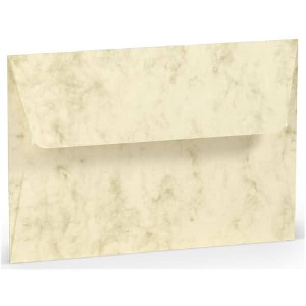 Briefumschlag Haftklebung B6 Seidenfutter Chamois Marmora