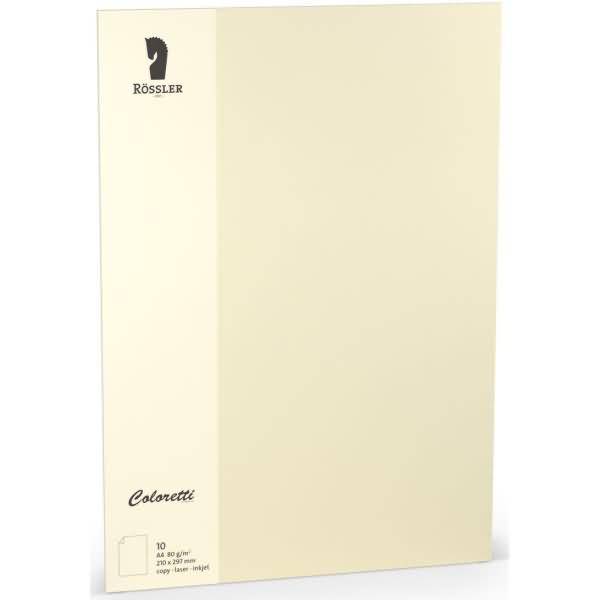 Briefpapier Coloretti A4 80g/qm VE=10 Blatt creme