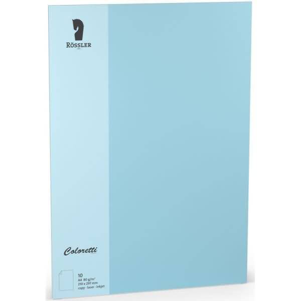Briefpapier Coloretti A4 80g/qm VE=10 Blatt Himmelblau