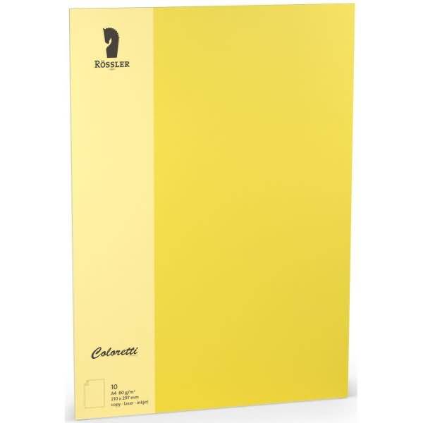 Briefpapier Coloretti A4 80g/qm VE=10 Blatt goldgelb