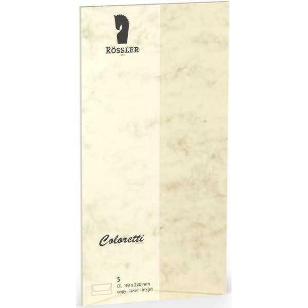 Briefumschläge Coloretti VE=5 Stück DL Chamois Marmora