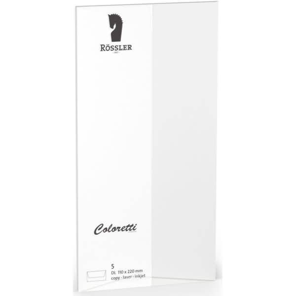 Briefumschläge Coloretti VE=5 Stück DL weiß