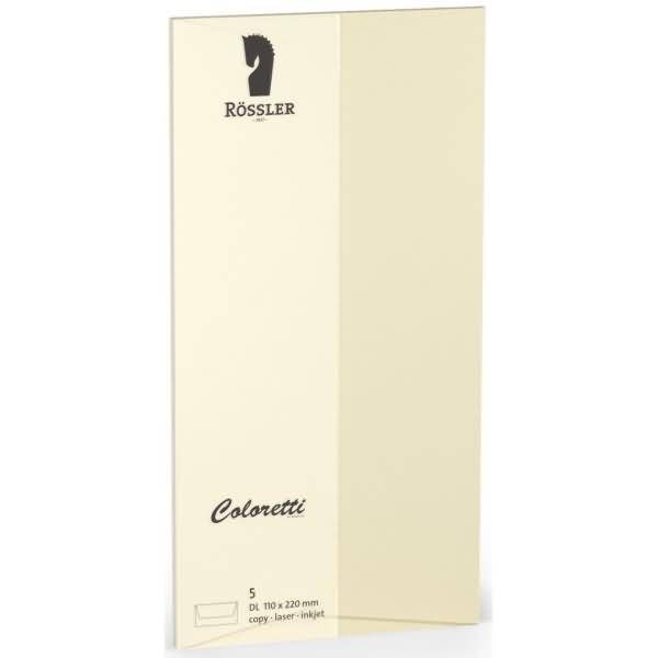 Briefumschläge Coloretti VE=5 Stück DL creme