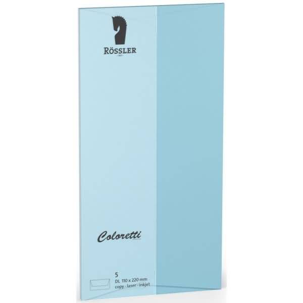 Briefumschläge Coloretti VE=5 Stück DL himmelblau
