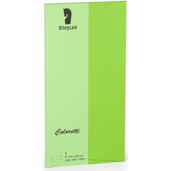 Briefumschläge Coloretti VE=5 Stück DL hellgrün