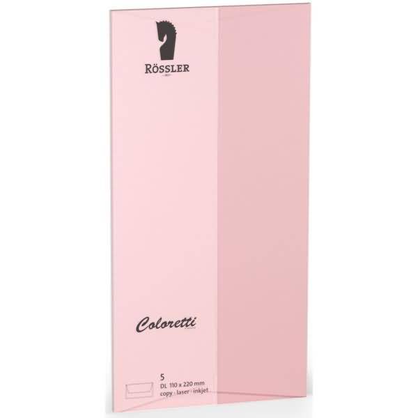 Briefumschläge Coloretti VE=5 Stück DL rosa