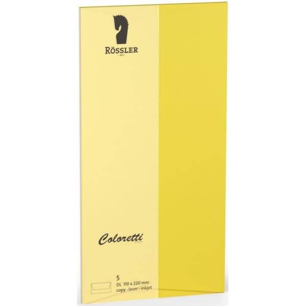 Briefumschläge Coloretti VE=5 Stück DL goldgelb