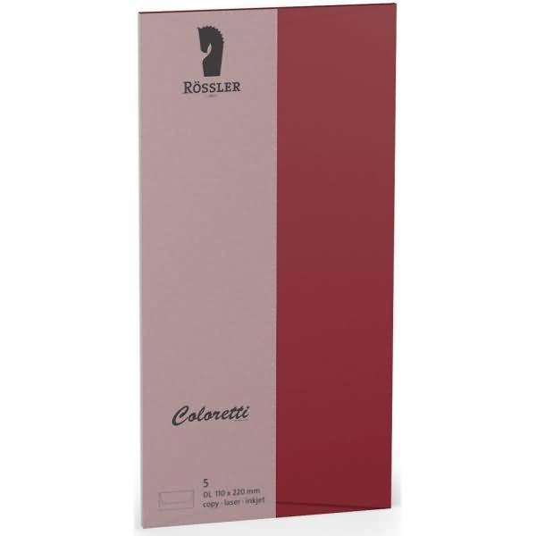 Briefumschläge Coloretti VE=5 Stück DL Rosso