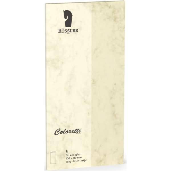 Doppelkarte Coloretti DL hoch VE=5 Stück chamois Marmora