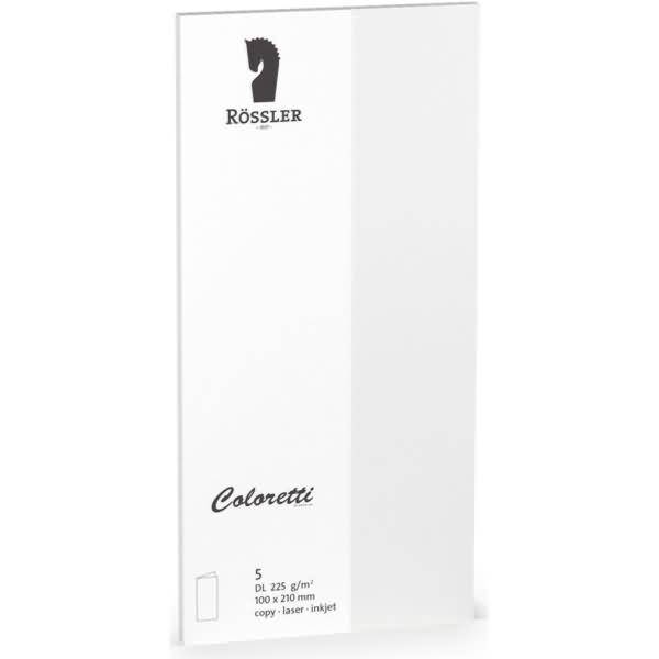 Doppelkarte Coloretti DL hoch VE=5 Stück weiß