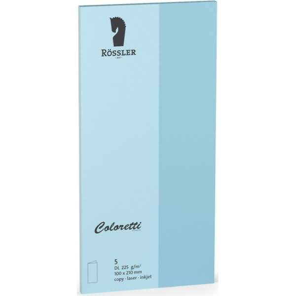 Doppelkarte Coloretti DL hoch VE=5 Stück himmelblau