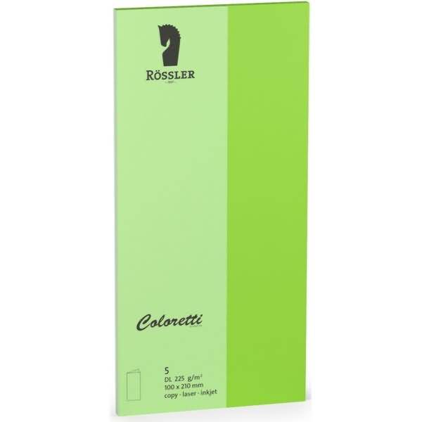 Doppelkarte Coloretti DL hoch VE=5 Stück hellgrün