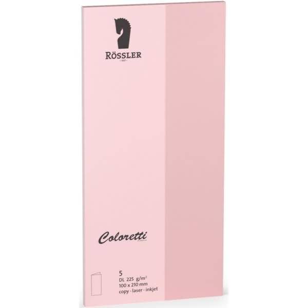 Doppelkarte Coloretti DL hoch VE=5 Stück rosa