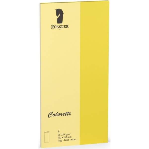 Doppelkarte Coloretti DL hoch VE=5 Stück goldgelb