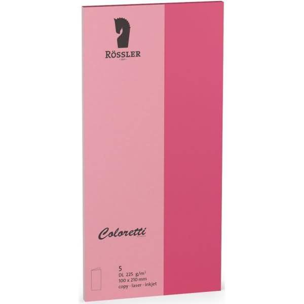 Doppelkarte Coloretti DL hoch VE=5 Stück Pink