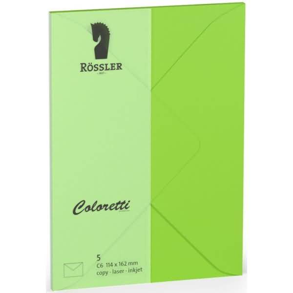 Briefumschläge Coloretti VE=5 Stück C6 hellgrün