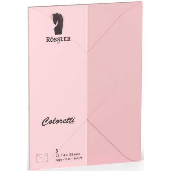Briefumschläge Coloretti VE=5 Stück C6 rosa