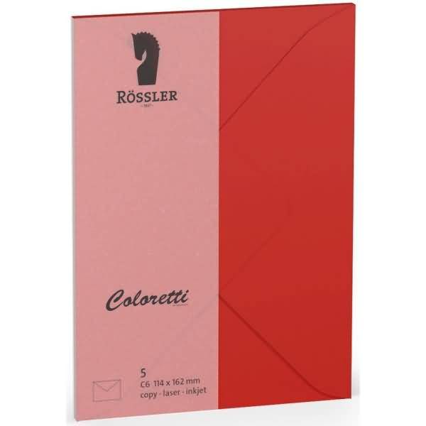 Briefumschläge Coloretti VE=5 Stück C6 klatschmohn