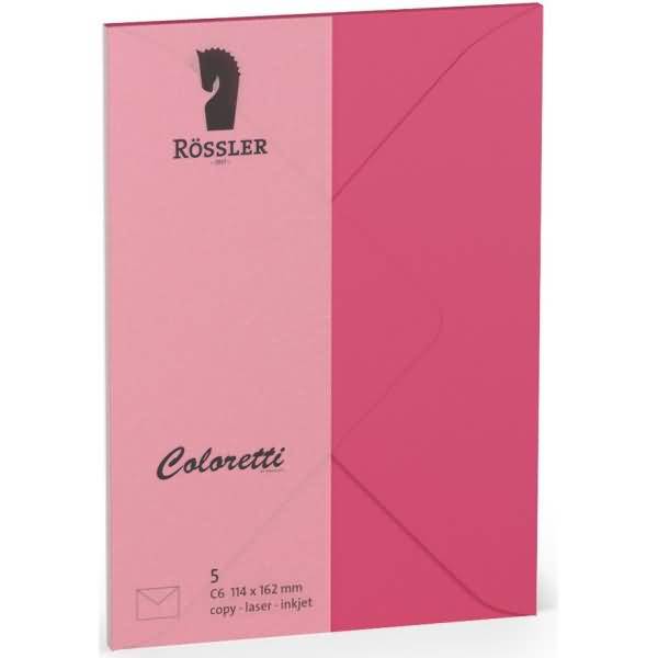 Briefumschläge Coloretti VE=5 Stück C6 Pink