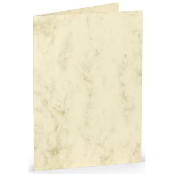 Doppelkarte Coloretti A6 hoch VE=5 Stück Chamois Marmora