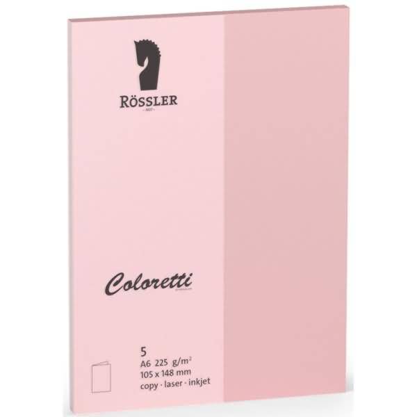 Doppelkarte Coloretti A6 hoch VE=5 Stück rosa