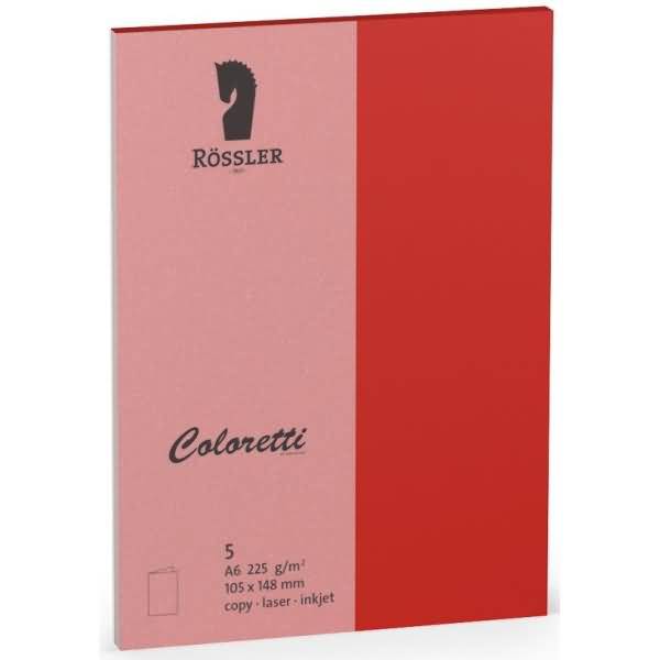 Doppelkarte Coloretti A6 hoch VE=5 Stück klatschmohn