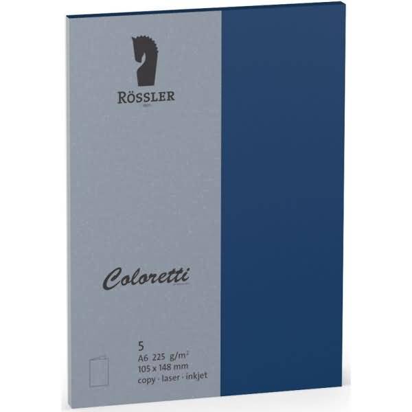 Doppelkarte Coloretti A6 hoch VE=5 Stück Jeans