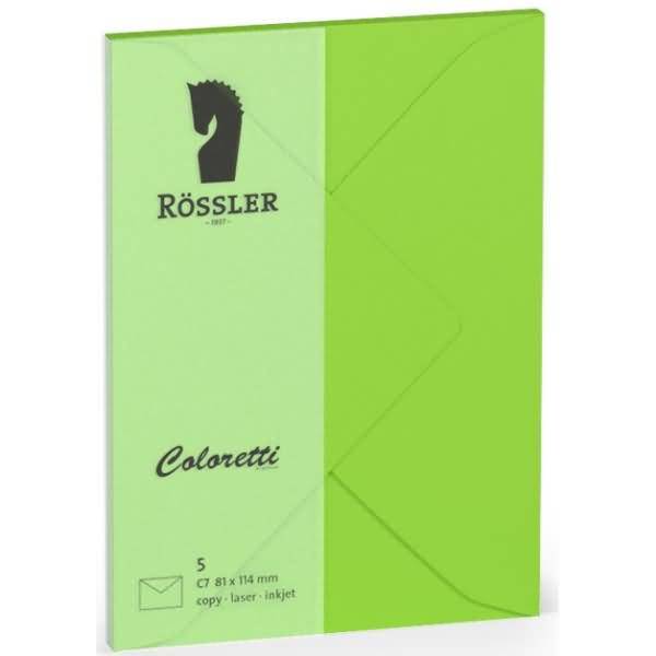 Briefumschläge Coloretti VE=5 Stück C7 hellgrün