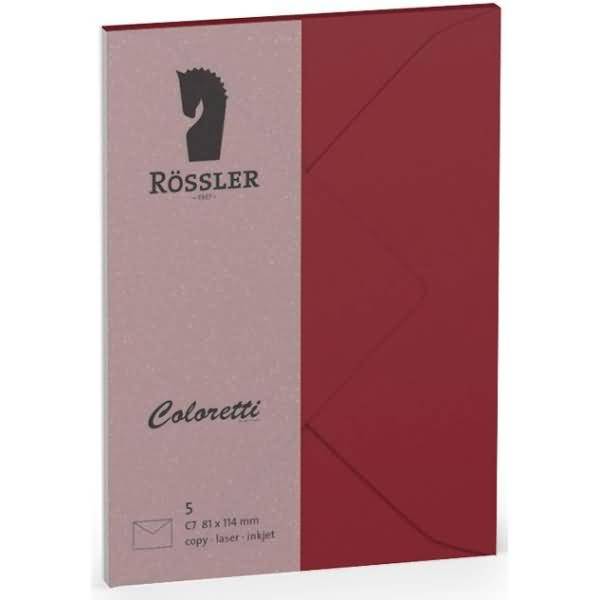 Briefumschläge Coloretti VE=5 Stück C7 Rosso