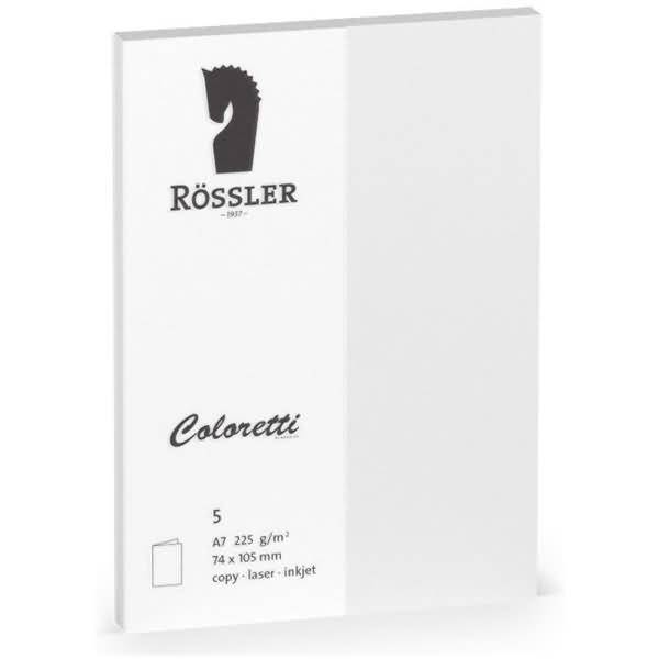 Doppelkarte Coloretti A7 hoch VE=5 Stück weiß