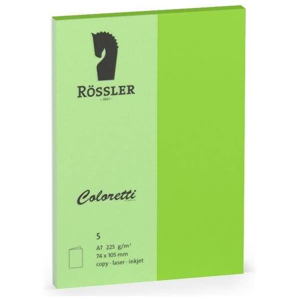 Doppelkarte Coloretti A7 hoch VE=5 Stück hellgrün