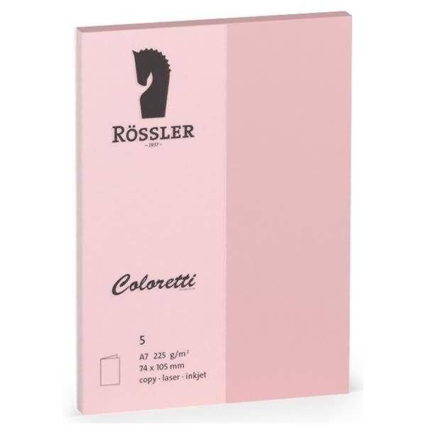 Doppelkarte Coloretti A7 hoch VE=5 Stück rosa