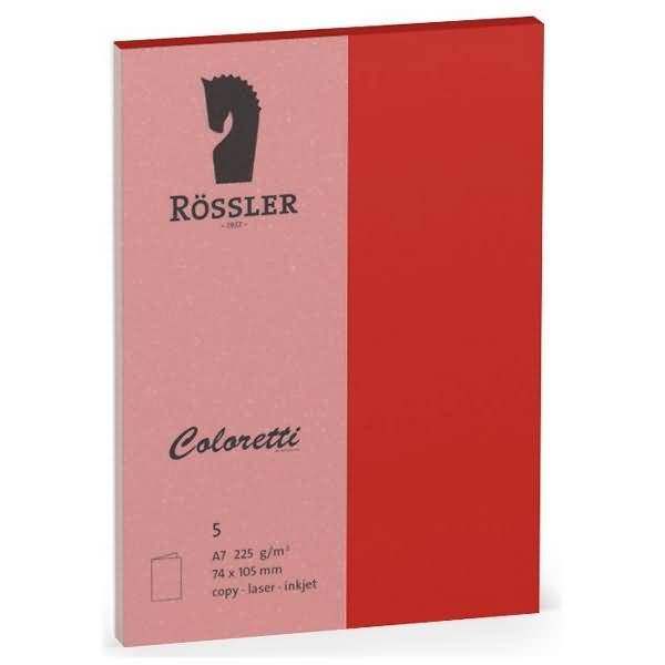 Doppelkarte Coloretti A7 hoch VE=5 Stück klatschmohn