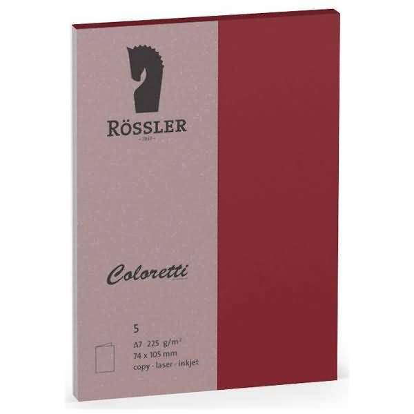 Doppelkarte Coloretti A7 hoch VE=5 Stück Rosso