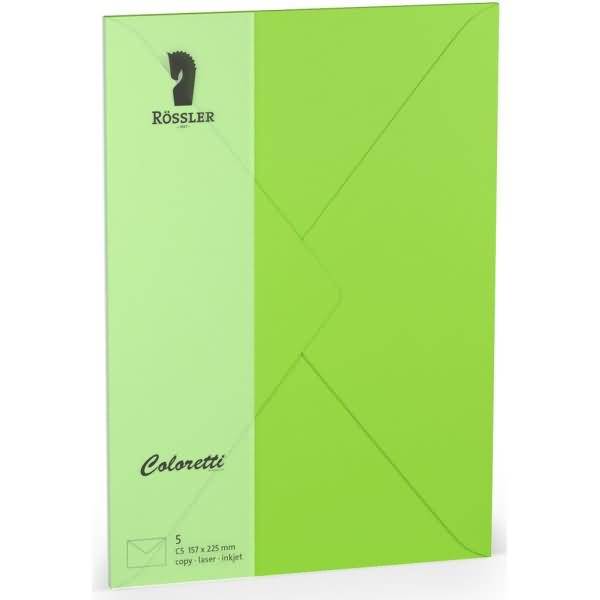 Briefumschläge Coloretti VE=5 Stück C5 hellgrün