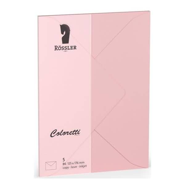 Briefumschläge Coloretti VE=5 Stück B6 rosa