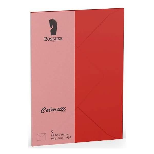 Briefumschläge Coloretti VE=5 Stück B6 klatschmohn