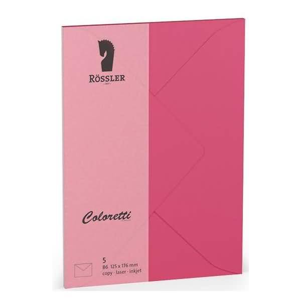 Briefumschläge Coloretti VE=5 Stück B6 Pink