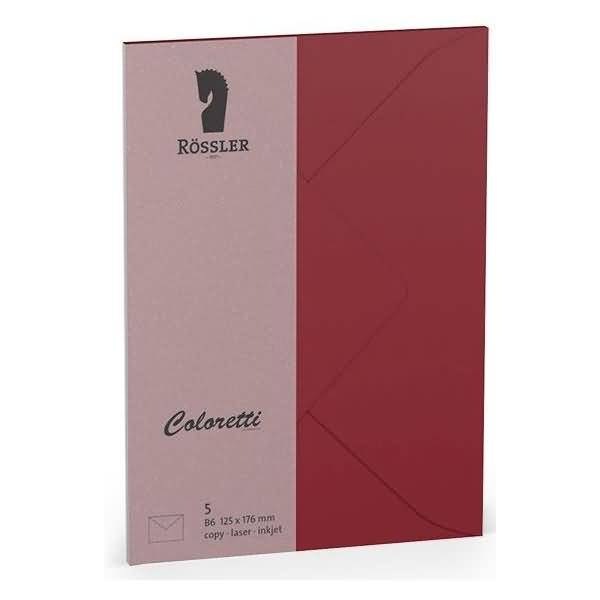 Briefumschläge Coloretti VE=5 Stück B6 Rosso