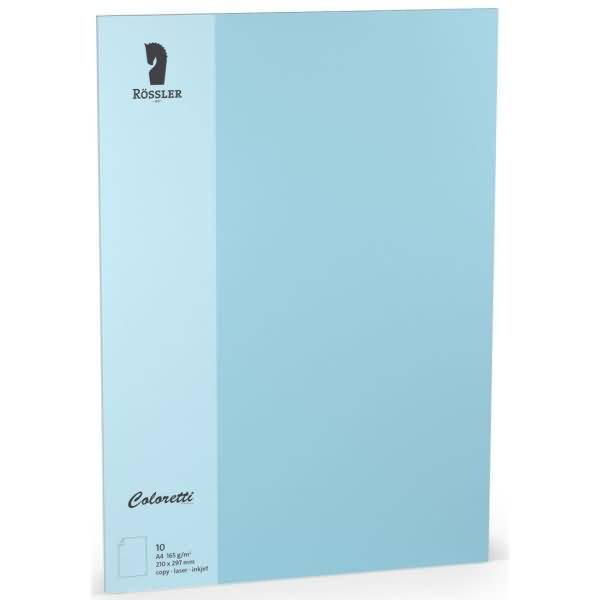 Einzelkarte Coloretti A4 165g/qm VE=10 Stück himmelblau