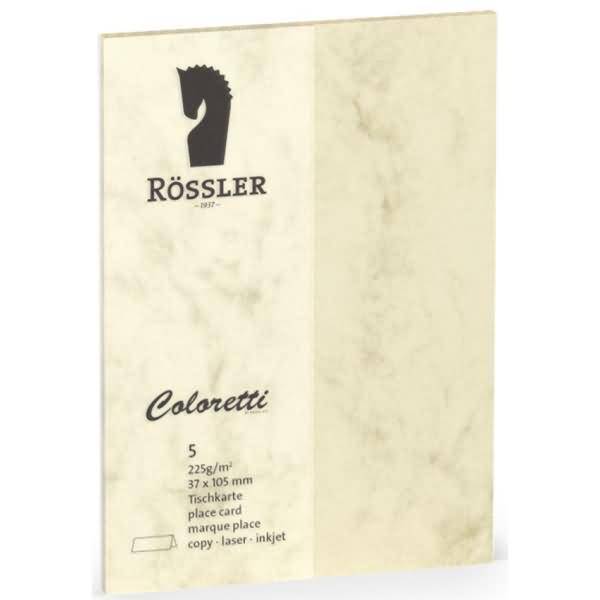 Tischkarte Coloretti A7 VE=5 Stück chamois Marmora